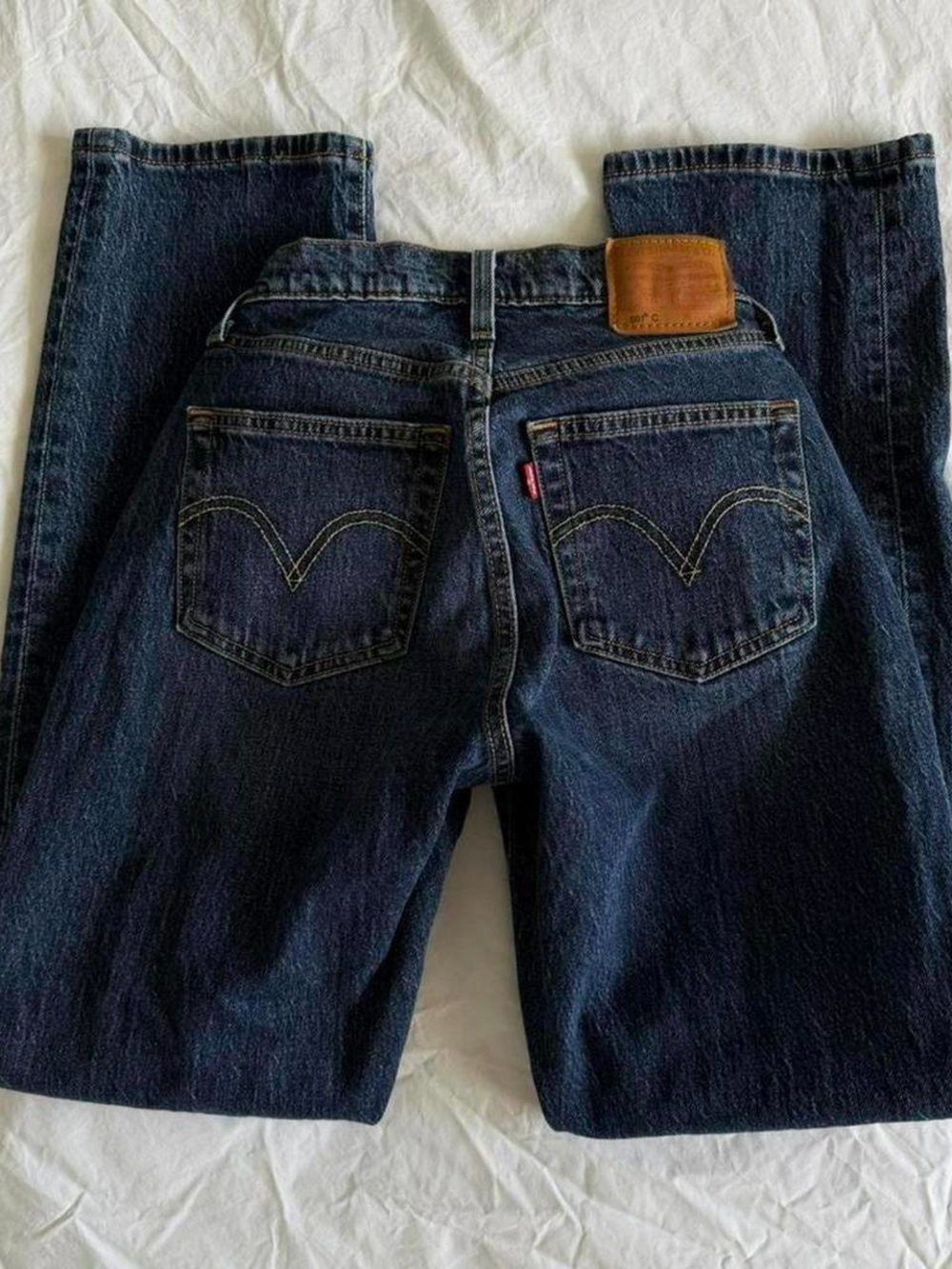 Levi's 501 Curve blue jeans Button Fly High Rise Straight Leg - Picture 2 of 8